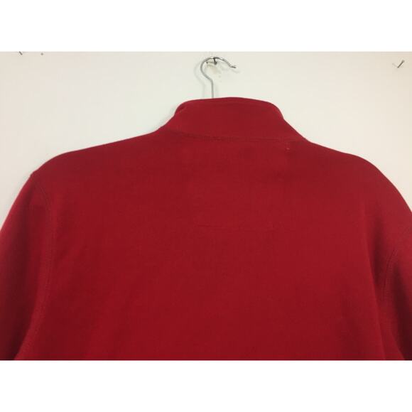 Y2K Nautica Mens Sweater Size M Red Long Sleeve Pullover Christmas Corpcore Golf - Picture 6 of 7